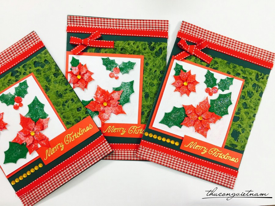 2 tấm thiệp Noel Hoa Trạng Nguyên